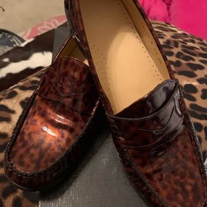 Cole Haan Tortoise Shell Patent Leather Loafers